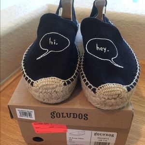 Soludos espadrilles, black, size 7.5